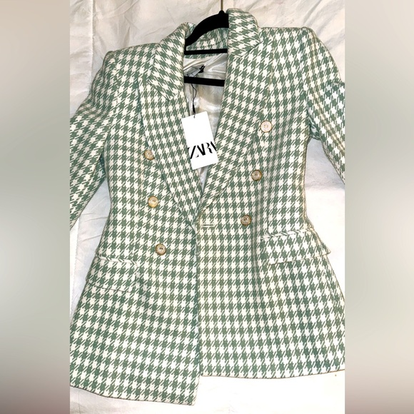 ZARA CHECKERED BLAZER COLLECTION Brand New with Tags - Picture 2 of 9